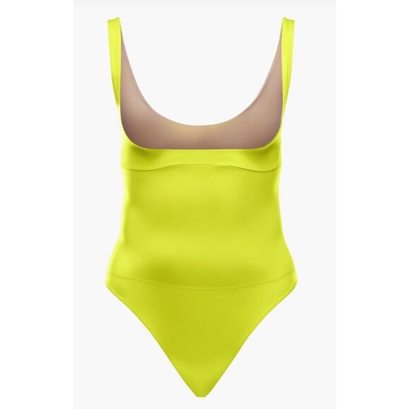 NWT Yitty Yellow Headliner Shaping Open Bust Thong Bodysuit and Bandeau Bra Set - Picture 4 of 10